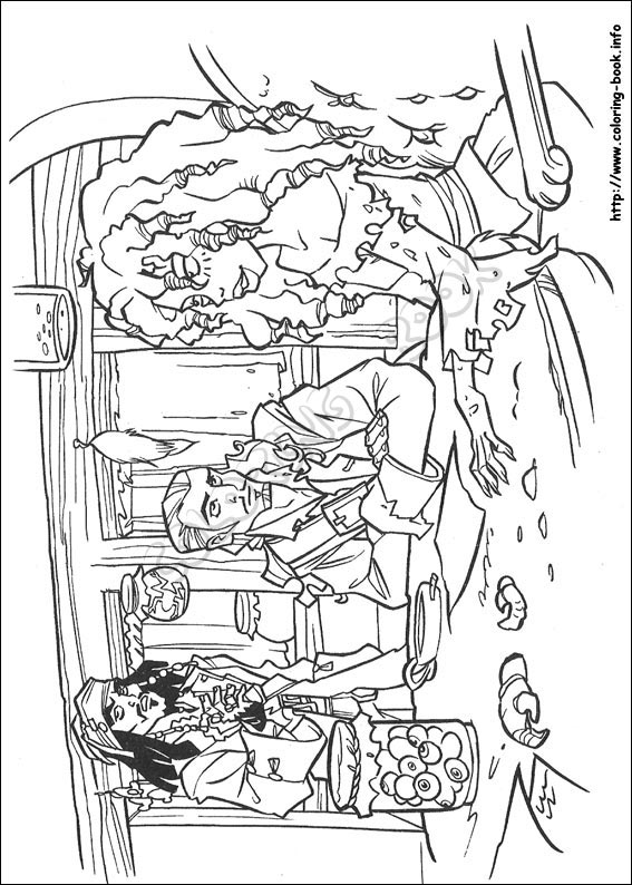 Pirates of the Caribbean coloring picture